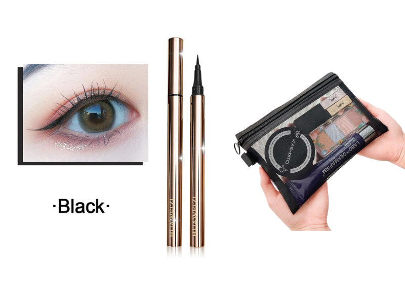 ✨ Waterdichte, veegvaste eyeliner – 24 uur lang intens zwart en uiterste precisie! ✨