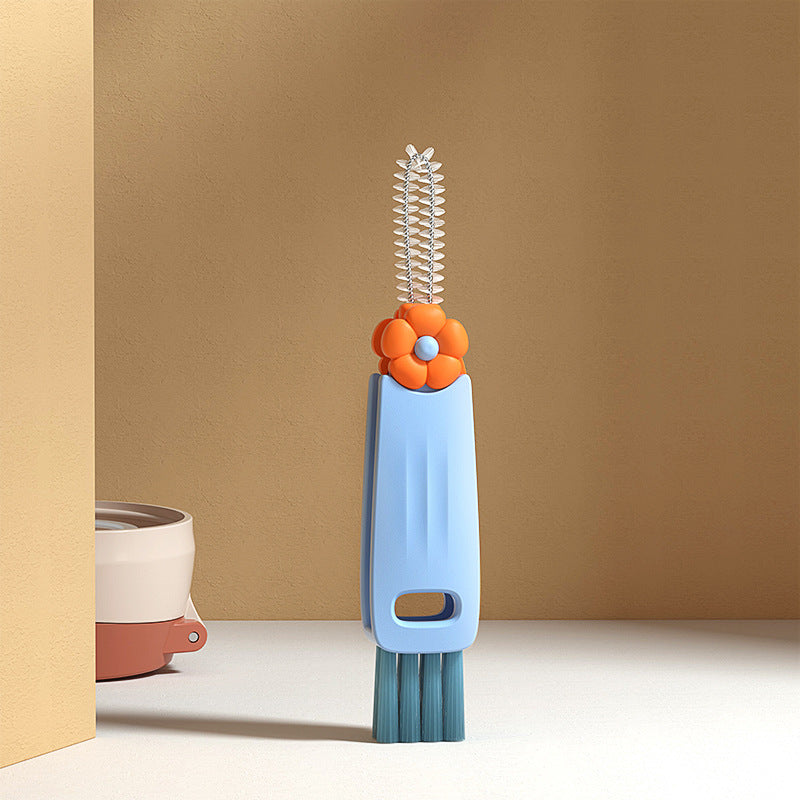 🧼 4-in-1 Multifunctionele Spleetborstel - Keukenborstel, Draagbare Schoonmaakborstel
