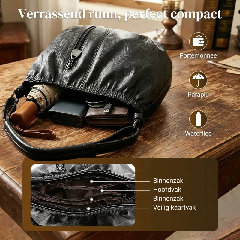 🥳2026 MEGA-AANBIEDING!💞Dames Retro Geplooide Bucket Schoudertas💼👜