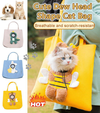 🐈Schattige kattentas in de vorm van een dauwdruppel - reistas voor huisdieren👜