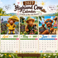 🐮✨ 2027 Grappige Hooglandrund Kalender – A4 Wandkalender met Unieke Illustraties