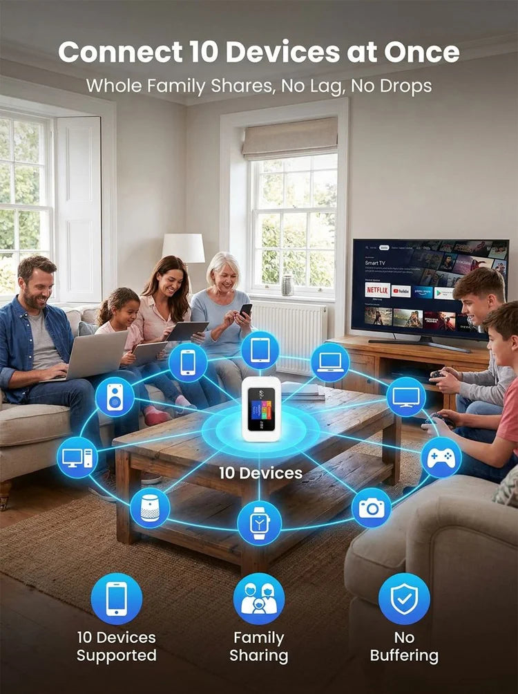 🥳2026 HOT SALE🥳💞50K+ SOLD!📶🌐 Mobile Hotspot – Portable WiFi, full coverage anywhere. No contract, no setup. Stay connected on the go! 📱✨
