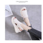 Wedges voor dames, sandalen, effen kleur, open teen, hoge hakken