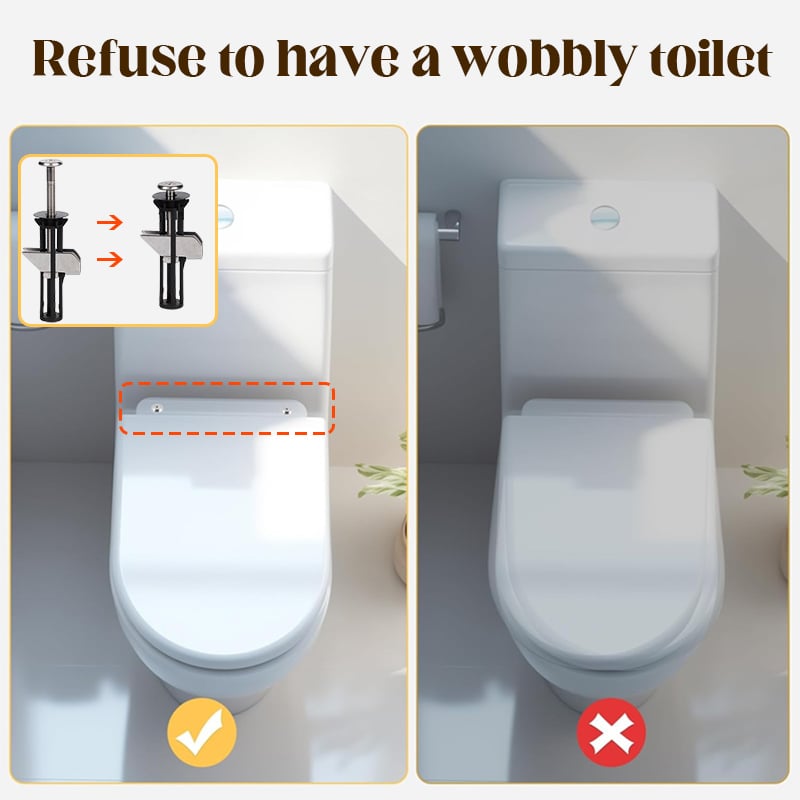 🚽 50% korting! Toiletbril bevestigingsset – RVS bouten & borgmoeren, geen wiebelende bril meer. Universeel & eenvoudig te installeren! ✨🔧