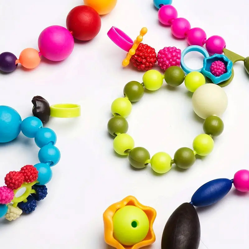 🎨 50% korting! Pop Beads sieradenset voor kinderen – eindeloos hergebruik, bevordert hand-oogcoördinatie & creativiteit. Perfect kerstcadeau! ✨🎅