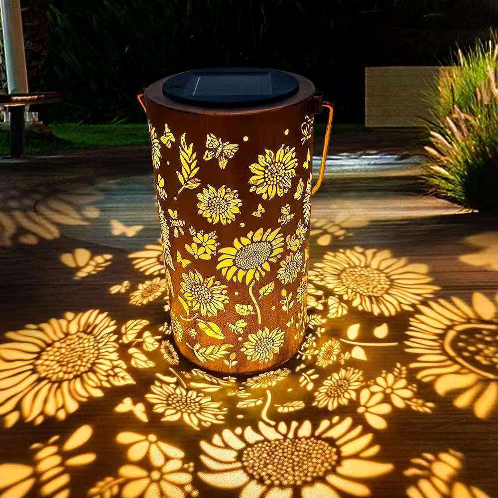 🔥SPECIALE AANBIEDING 50% KORTING-🌞Kleurrijke zonne-energie tuinlantaarn met zonnebloemmotief