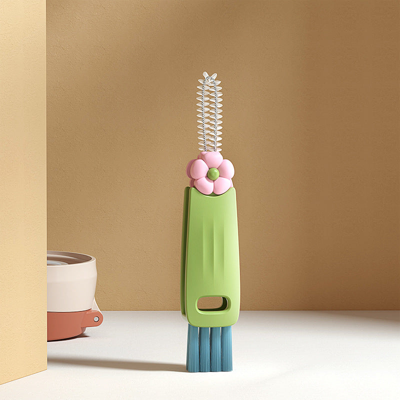 🧼 4-in-1 Multifunctionele Spleetborstel - Keukenborstel, Draagbare Schoonmaakborstel