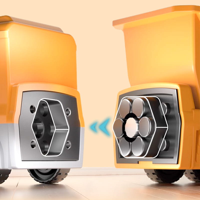 🔥Gratis verzending🚗Magnetische Transformeerbare Bouwauto Montagespeelgoed🚗