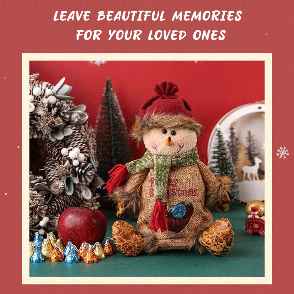 🎅 50% korting! Kerst cadeauzakken met rits – sneeuwman, kerstman & rendier design. 30×22 cm, duurzaam & herbruikbaar – perfect voor cadeaus & decoratie! ✨🎁