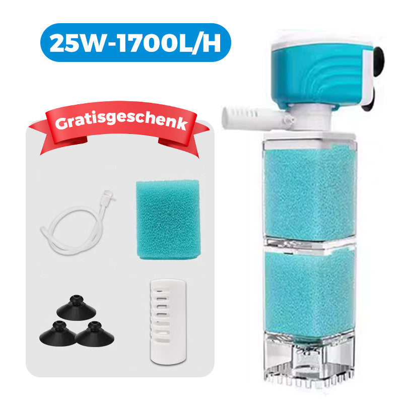 🐠 50% korting! 3-in-1 aquariumfilter – 3-laags filtratie, watercirculatie & automatische waterwissel. Kristalhelder water zonder gedoe! ✨💧