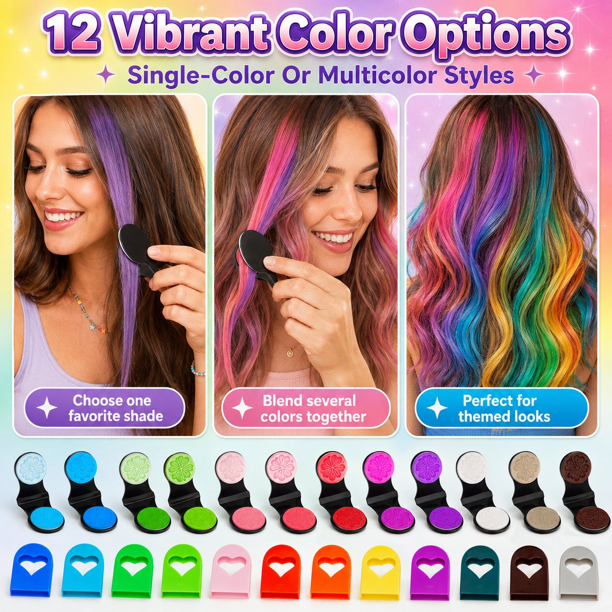 🌈 50% korting! 12-kleuren haarkrijt set – tijdelijke kleur, wasbaar & eenvoudig aan te brengen. Perfect voor feesten & festivals! 🎨✨