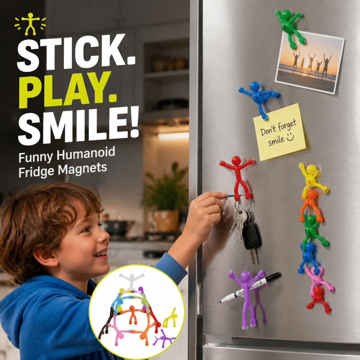 ☀️ Summer Deal! Magneetfiguren 50% – verstelbaar, knuffelbaar en perfect voor notities en stressverlichting.