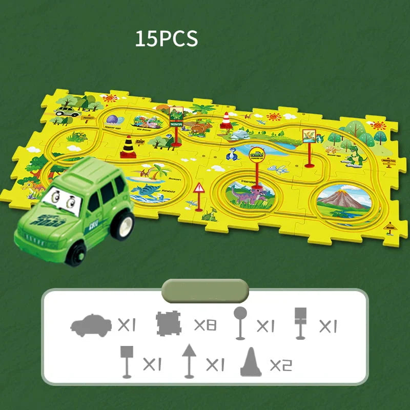 🧩Kinder educatief speelgoed Puzzel-snelweg-speelset🧩