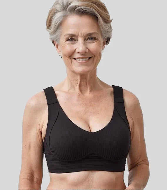 🎁Koop 1, krijg 2 gratis, 💕Geribbelde zijden push-up bh voor dames zonder stalen ring, verstelbaar🌸