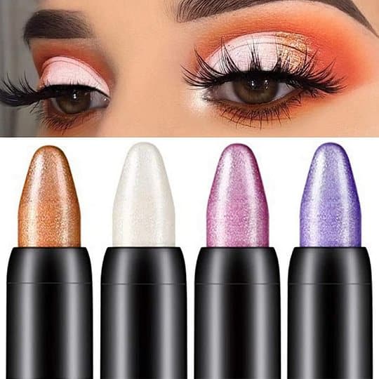 💥 50% korting! 15-kleuren oogschaduw- en eyelinerpotlood – glitter & metallic, waterproof en voor elke gelegenheid.