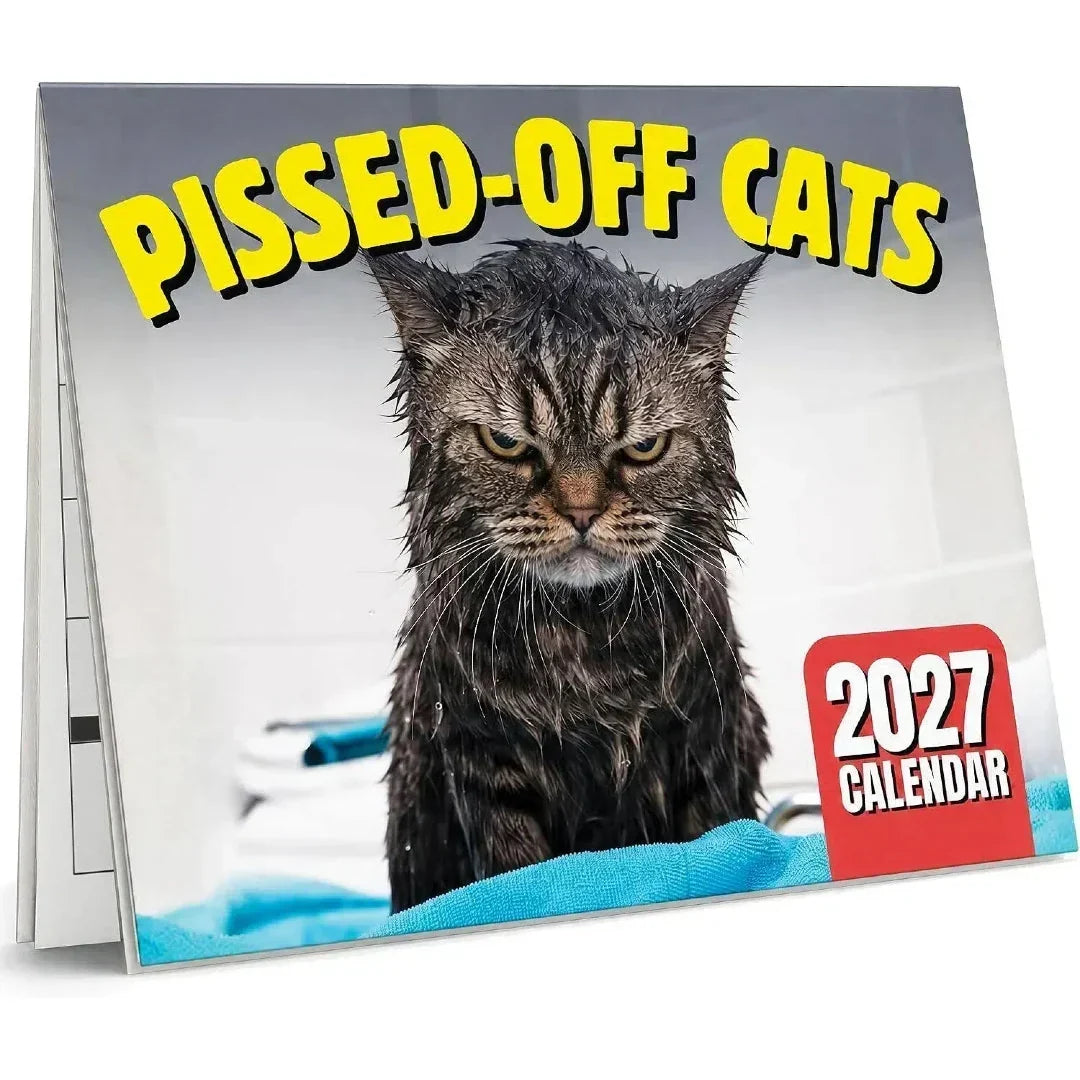 😾 50% korting! Grumpy Cats kalender – 12 maanden humor, premium kunstpapier & ruime maandplanning. Perfect cadeau voor kattenliefhebbers! ✨📅