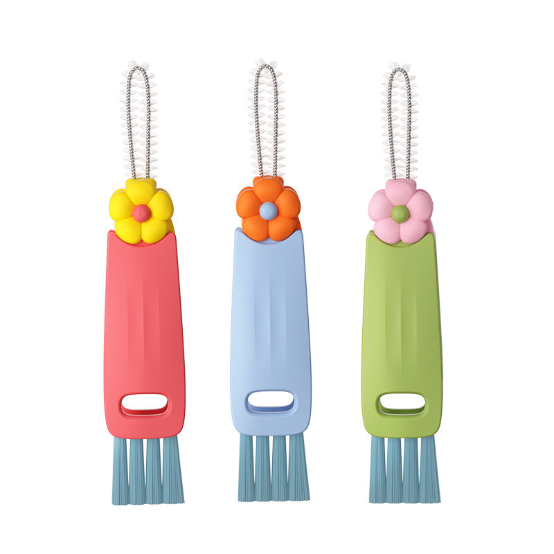 🧼 4-in-1 Multifunctionele Spleetborstel - Keukenborstel, Draagbare Schoonmaakborstel