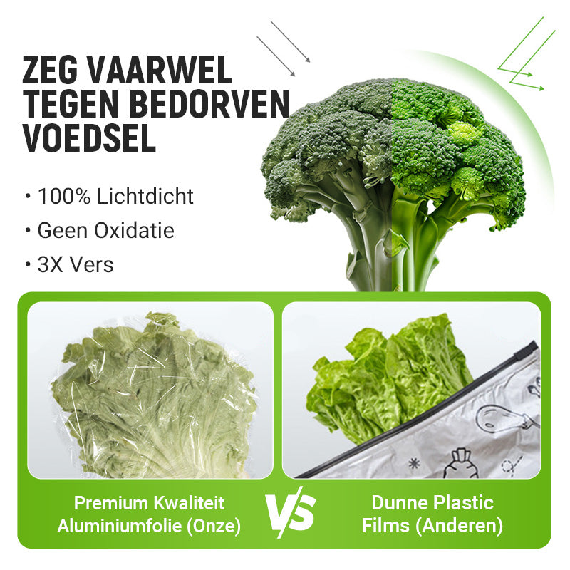 🥩 50% korting! Wereldwijde bestseller – aluminium zak houdt kip, kaas & broccoli 3x langer vers. Vaarwel plastic folie! 🔒✨