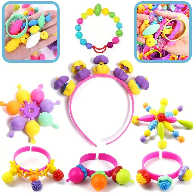 🎨 50% korting! Pop Beads sieradenset voor kinderen – eindeloos hergebruik, bevordert hand-oogcoördinatie & creativiteit. Perfect kerstcadeau! ✨🎅