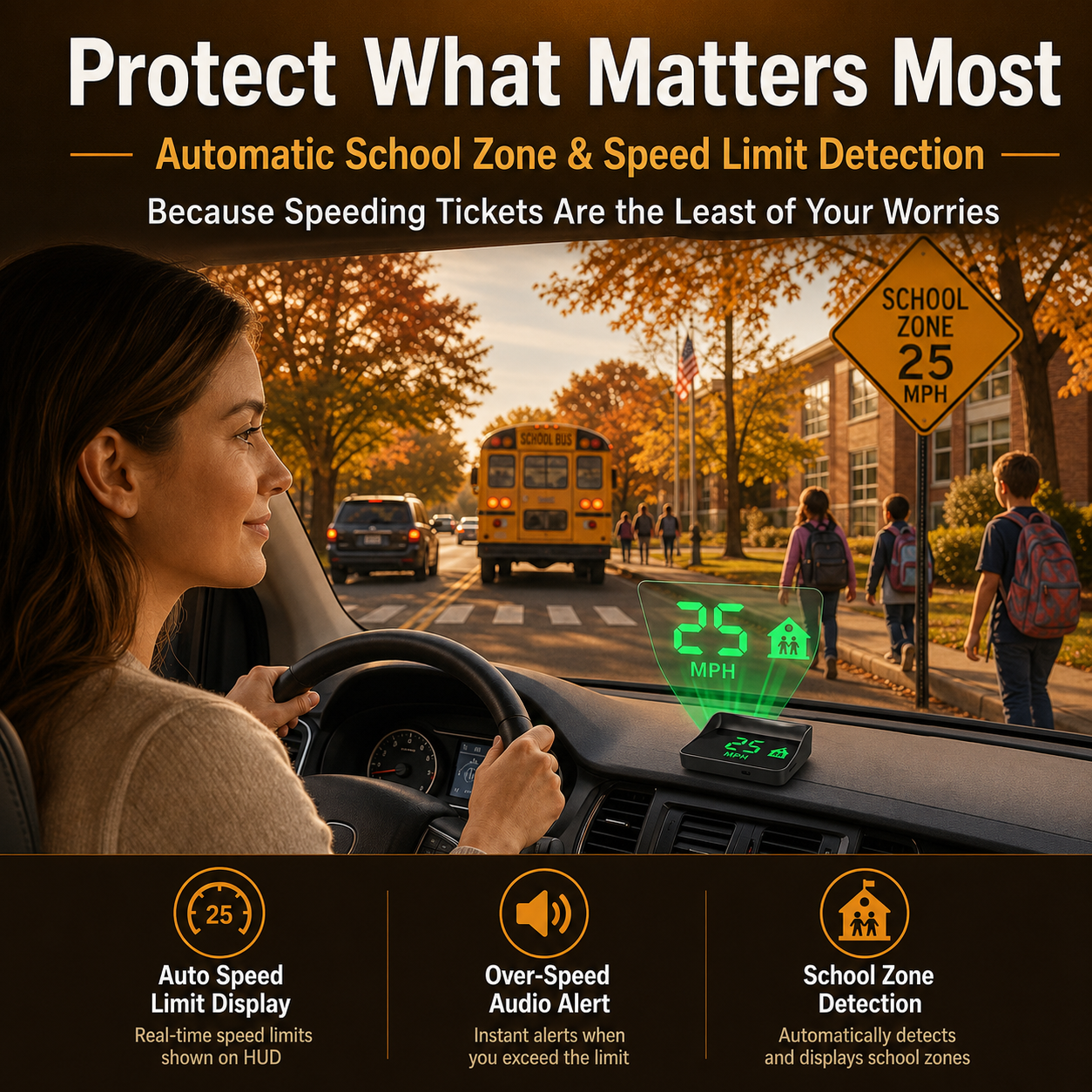 🚗🛰️ Head-Up Display (HUD) Auto-GPS Digitale snelheidsmeter – houd je ogen op de weg, voorkom boetes. 50% KORTING!