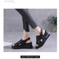 Wedges voor dames, sandalen, effen kleur, open teen, hoge hakken