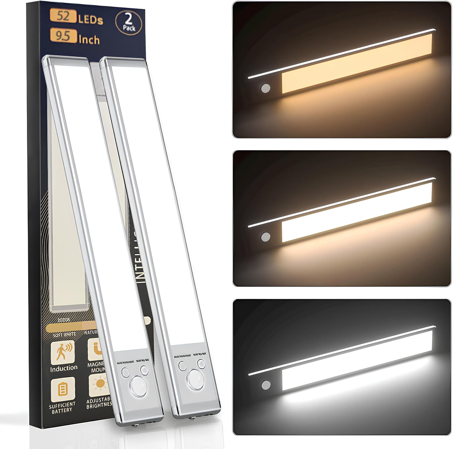 🏆 Hot Sale!50% KORTING 🔥 3-Kleuren LED Sensor Lampjes – Magnetisch & Oplaadbaar