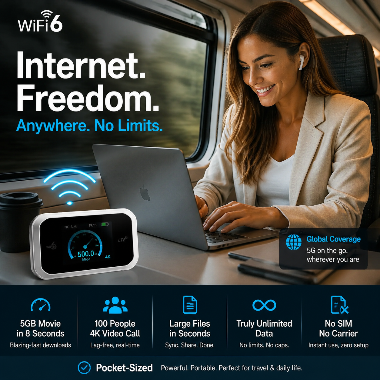 📶Mobiele hotspot met volledige wifi-dekking