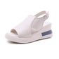 Wedges voor dames, sandalen, effen kleur, open teen, hoge hakken