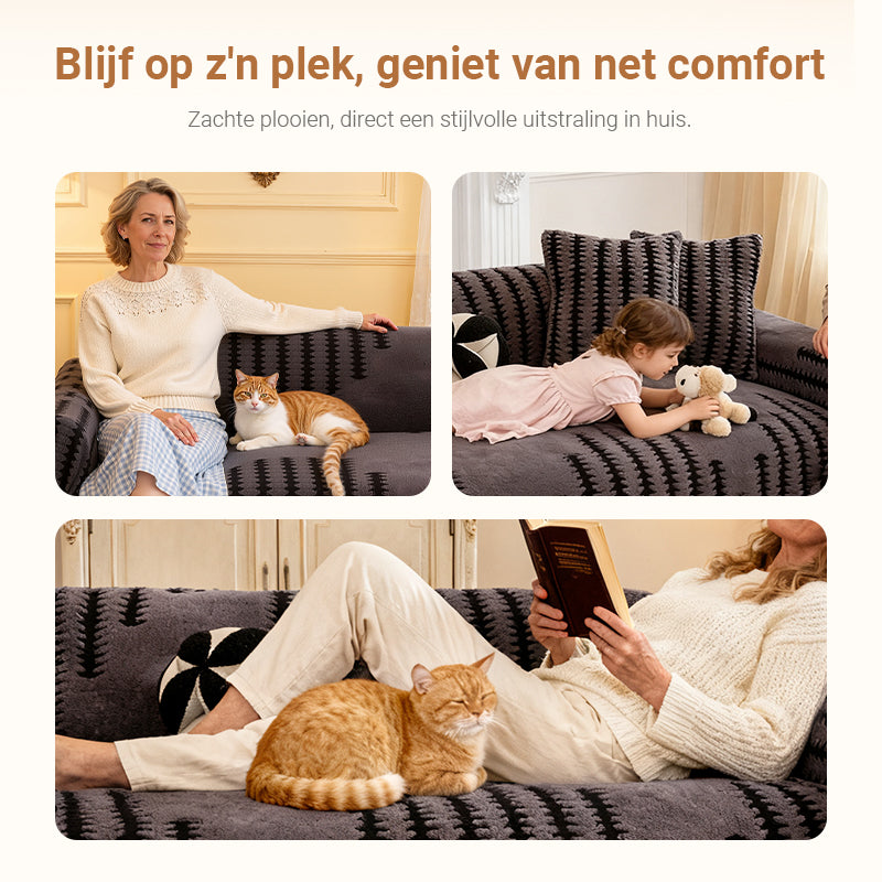 🏷️ 50% korting! Pluche sofaovertrek – dik, antislip en supersoft, ideaal voor knusse herfst- en winteravonden.