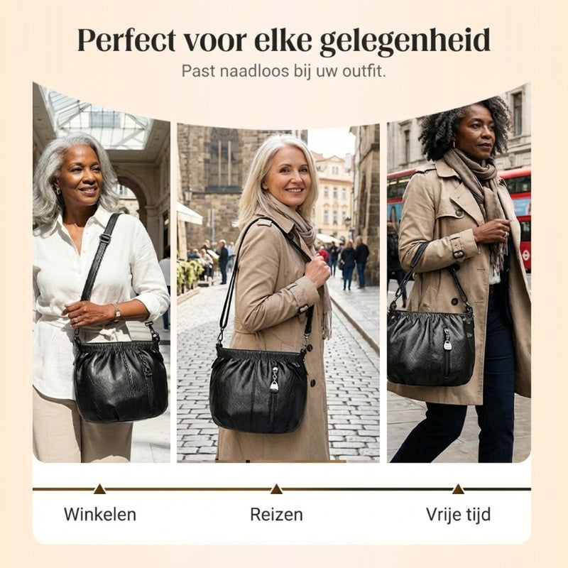🥳2026 MEGA-AANBIEDING!💞Dames Retro Geplooide Bucket Schoudertas💼👜
