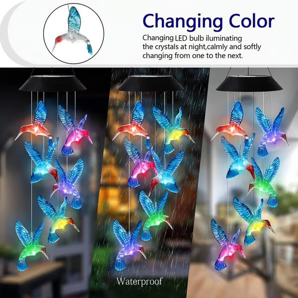🦋Verfraai je tuin -✨ Creatief vogelontwerp zonnewindgong