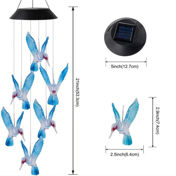 🦋Verfraai je tuin -✨ Creatief vogelontwerp zonnewindgong