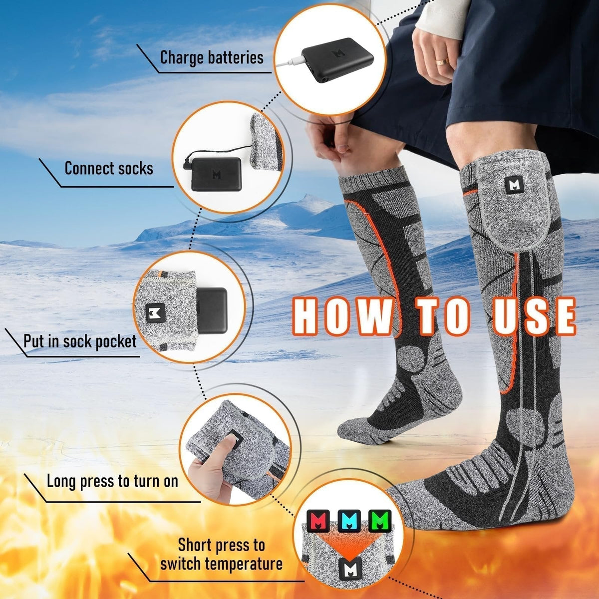 🧦 50% korting! Oplaadbare verwarmde sokken – 6000 mAh, tot 9 uur warmte & gelijkmatige koolstofvezelverwarming. Perfect voor skiën, wandelen & winteravonturen! ✨🔥