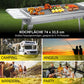 🟔 50% KORTING! 🍖 Opvouwbare buitenbarbecue van roestvrij staal – Compact, duurzaam en perfect voor kamperen, in de tuin en barbecuefeestjes 🏕️