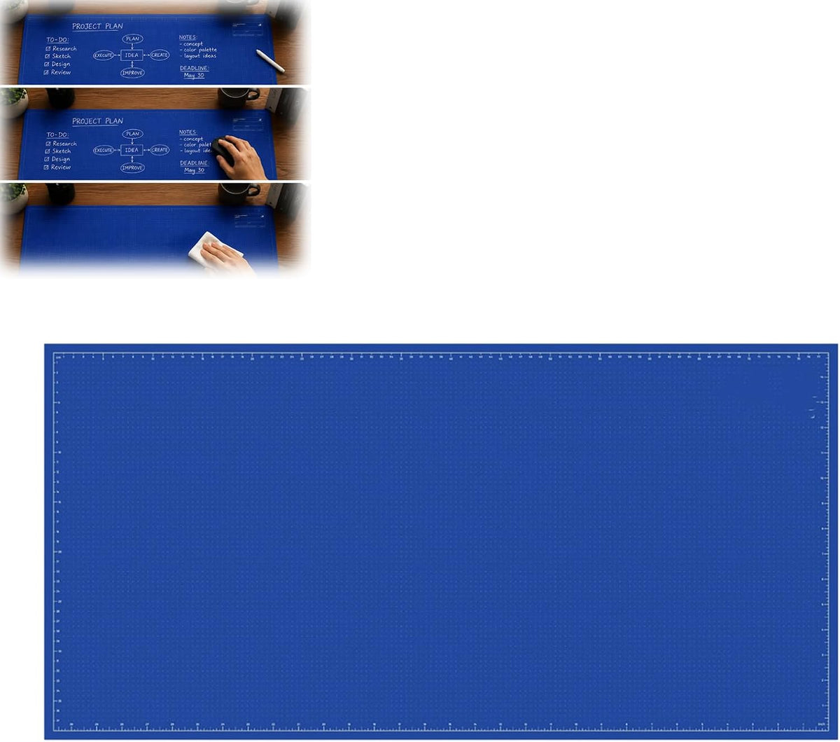 📋 50% korting! Herbruikbare bureauonderlegger – beschrijfbaar & uitwisbaar, groot formaat. Perfect voor schetsen, planning & notities – geen papier meer nodig! ✨🖊️