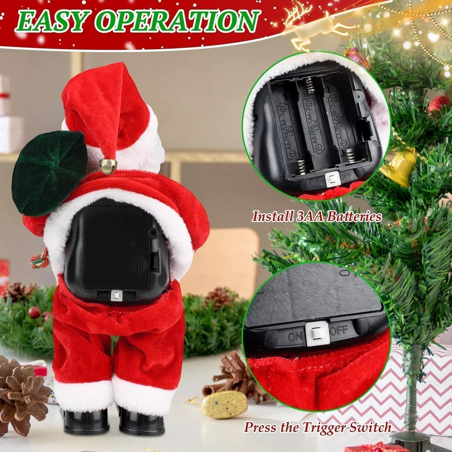 🎅Kerstuitverkoop - 16% KORTING🎄Elektrische dansende muziekkerstman