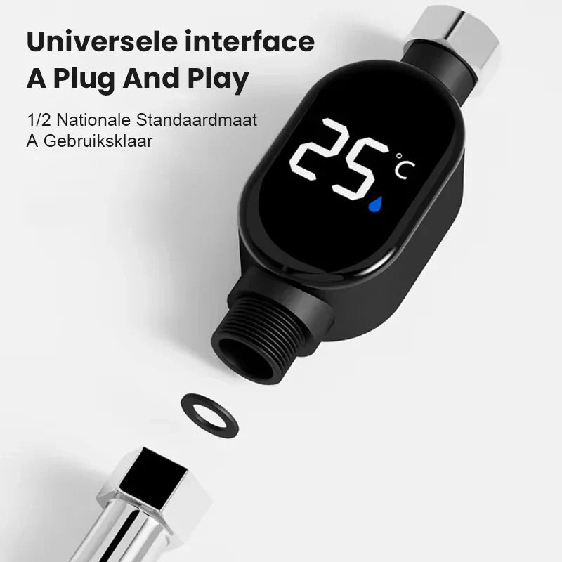 ⏳Beperkte Tijd 50% Korting💥Douchekop Externe LED-weergave Weergave watertemperatuur Accessoires