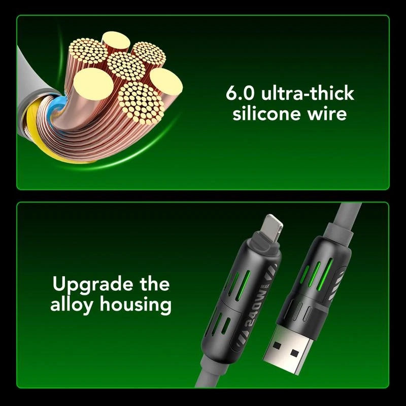 🔥 Tijdelijke halfjaarlijkse uitverkoop🔥 4-in-1 Multi 240W Snellaadkabel