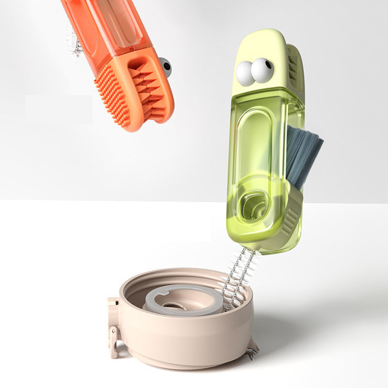 🧼 4-in-1 Multifunctionele Spleetborstel - Keukenborstel, Draagbare Schoonmaakborstel