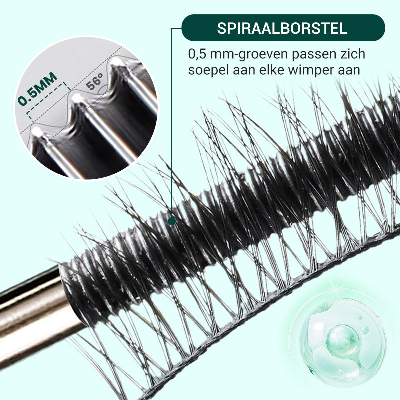 Waterdichte en zweetbestendige verlengende en krullende mascara