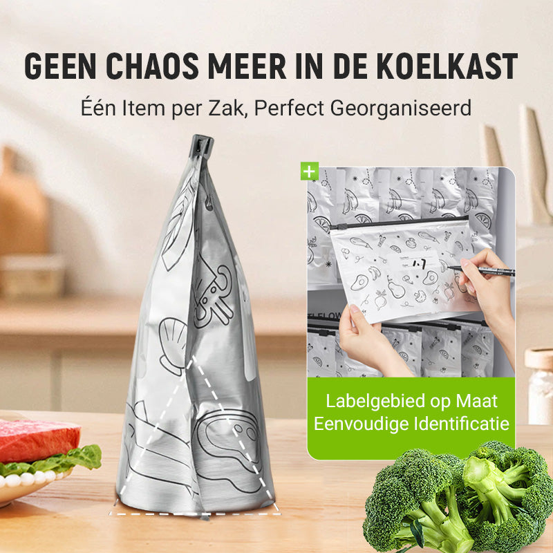 🥩 50% korting! Wereldwijde bestseller – aluminium zak houdt kip, kaas & broccoli 3x langer vers. Vaarwel plastic folie! 🔒✨