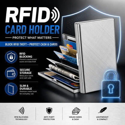 💳 50% korting! RFID metalen kaarthouder – 6 compartimenten, roestvrij staal en ideaal voor reizen & dagelijks gebruik.