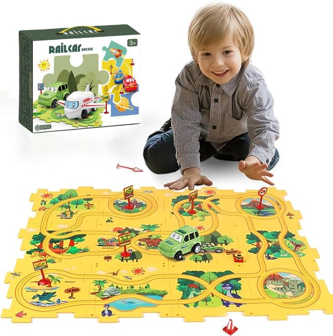 🧩Kinder educatief speelgoed Puzzel-snelweg-speelset🧩