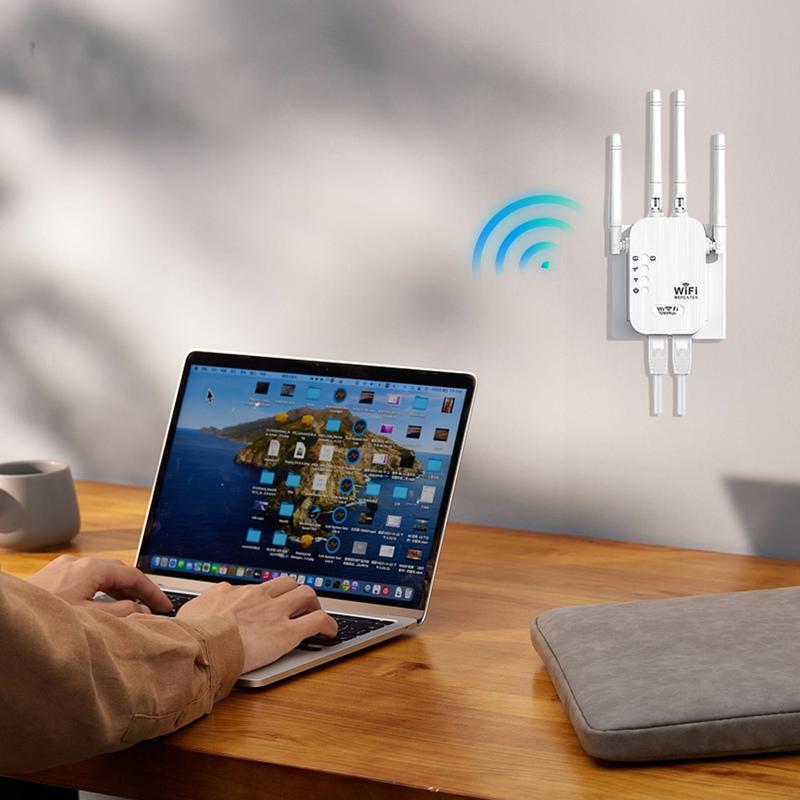🎁Laatste dag aanbieding 50% 🔥WiFi-versterker 2025, 1200 Mbps dual-band (5 GHz/2,4 GHz) signaalversterker, dekt 930 m² en 50 apparaten, repeater met ethernetpoort voor thuis, cadeaus