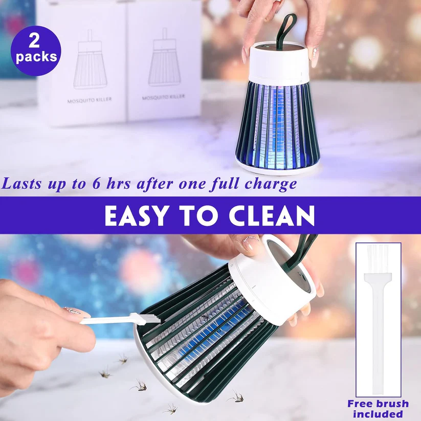 ⏳ Tijdelijk 50% korting! 💥USB muggenlamp met UV-licht - Stille insectenval en muggenverjager voor in huis