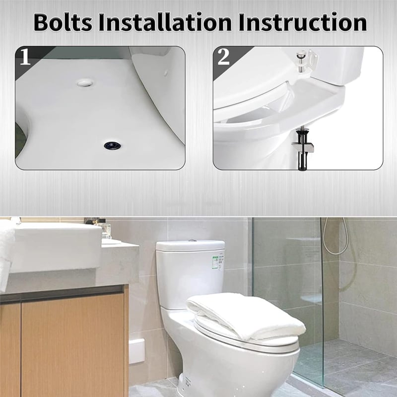 🚽 50% korting! Toiletbril bevestigingsset – RVS bouten & borgmoeren, geen wiebelende bril meer. Universeel & eenvoudig te installeren! ✨🔧