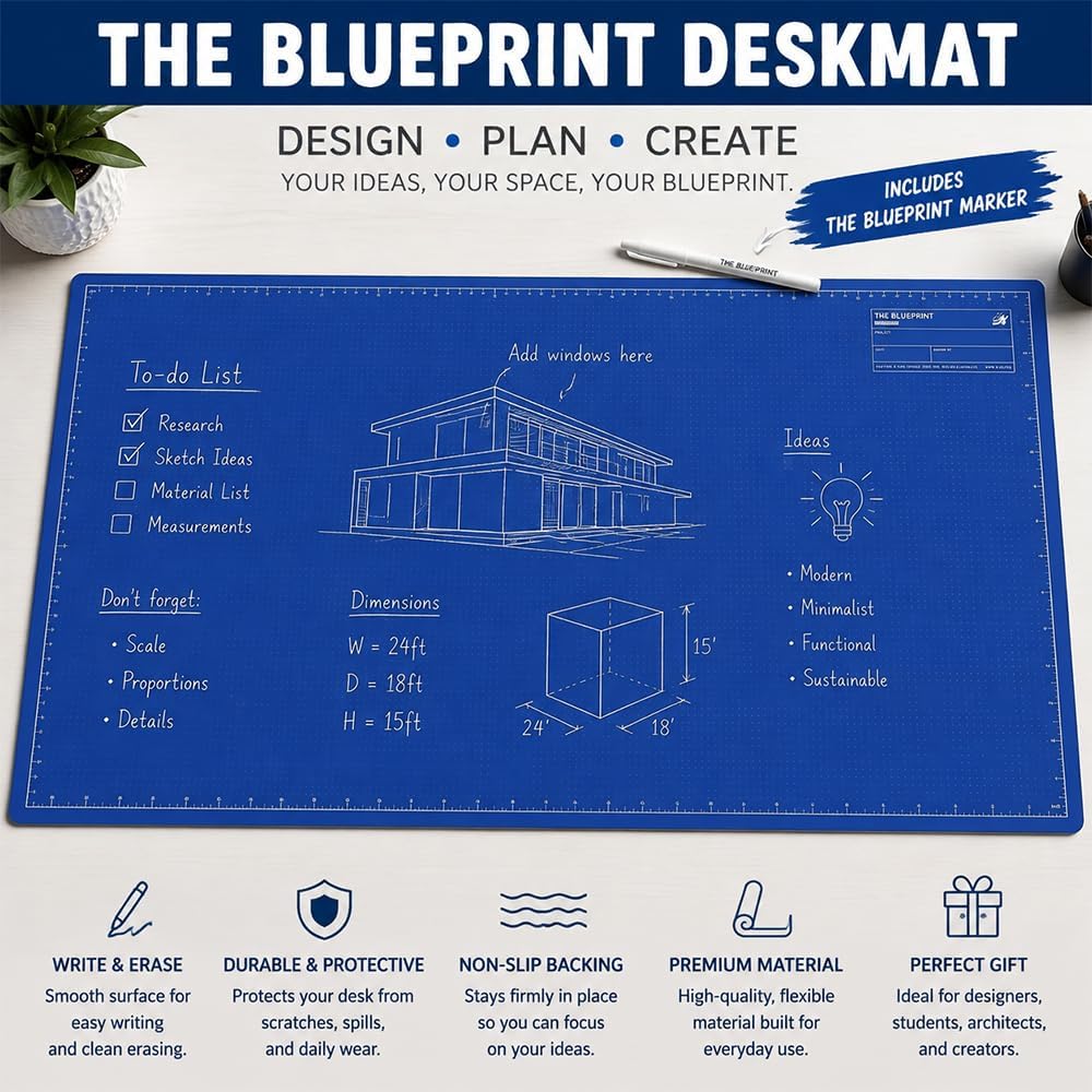 📋 50% korting! Herbruikbare bureauonderlegger – beschrijfbaar & uitwisbaar, groot formaat. Perfect voor schetsen, planning & notities – geen papier meer nodig! ✨🖊️