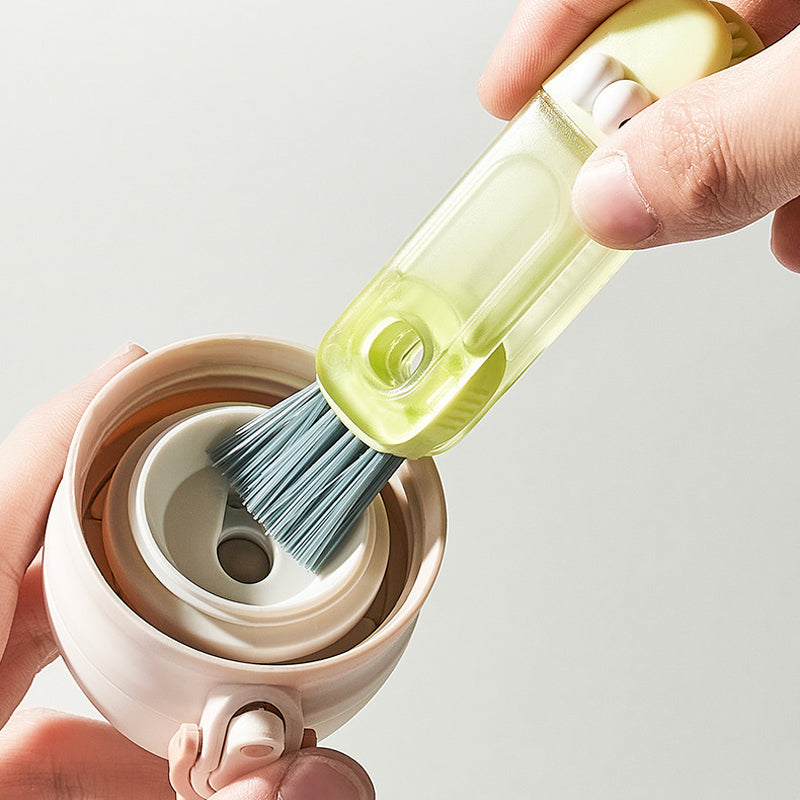 🧼 4-in-1 Multifunctionele Spleetborstel - Keukenborstel, Draagbare Schoonmaakborstel