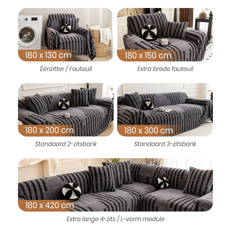 🏷️ 50% korting! Pluche sofaovertrek – dik, antislip en supersoft, ideaal voor knusse herfst- en winteravonden.