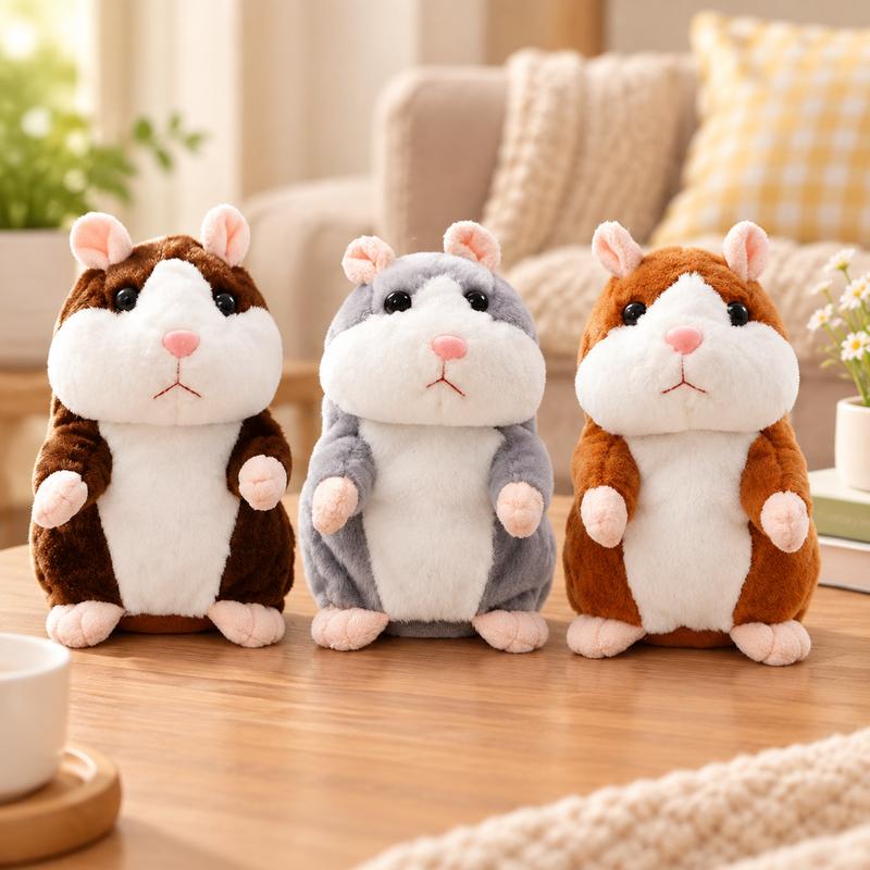 🐹 50% korting! Pratende hamsterknuffel – herhaalt geluid, beweegt het hoofdje & zacht om te knuffelen. Verkrijgbaar in 3 kleuren & kersteditie – 15 cm! ✨🎄